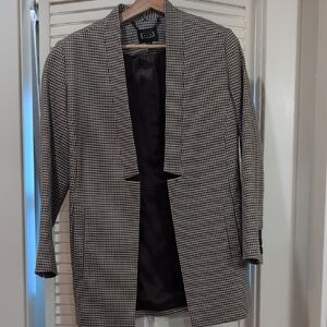 AYR Brown and Cream Checkered Blazer